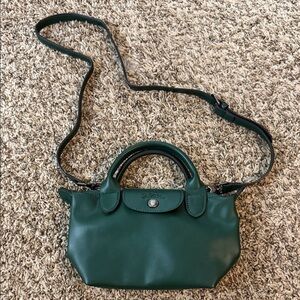 Longchamp Le Pliage xs leather
